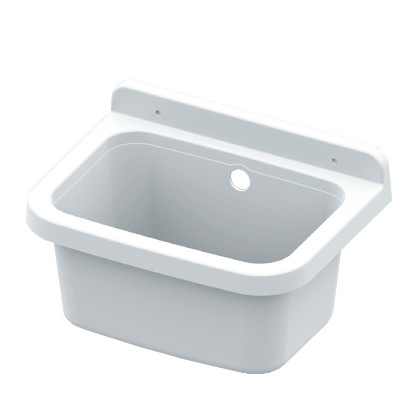 Évier mural en résine pour buanderie et jardin 39x39x24 cm Sink 40 Promotion
