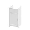 Meuble buanderie 39x39x78 cm pour évier 1 porte blanc Mini Promotion
