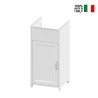 Meuble buanderie 39x39x78 cm pour évier 1 porte blanc Mini Vente