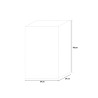 Meuble buanderie 39x39x78 cm pour évier 1 porte blanc Mini Offre