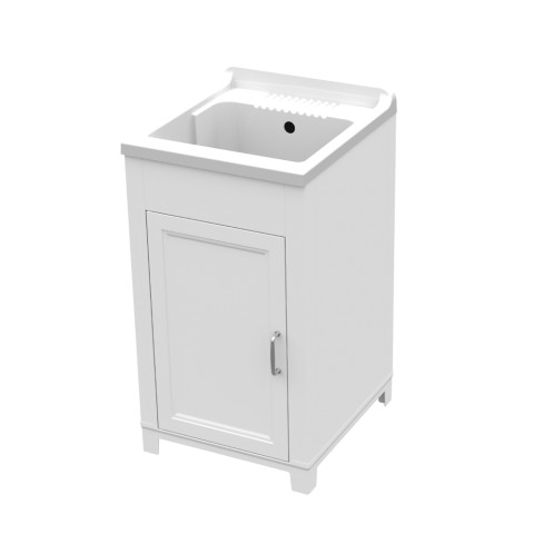 Meuble de buanderie avec évier 1 porte en résine 45x50cm Mong Promotion