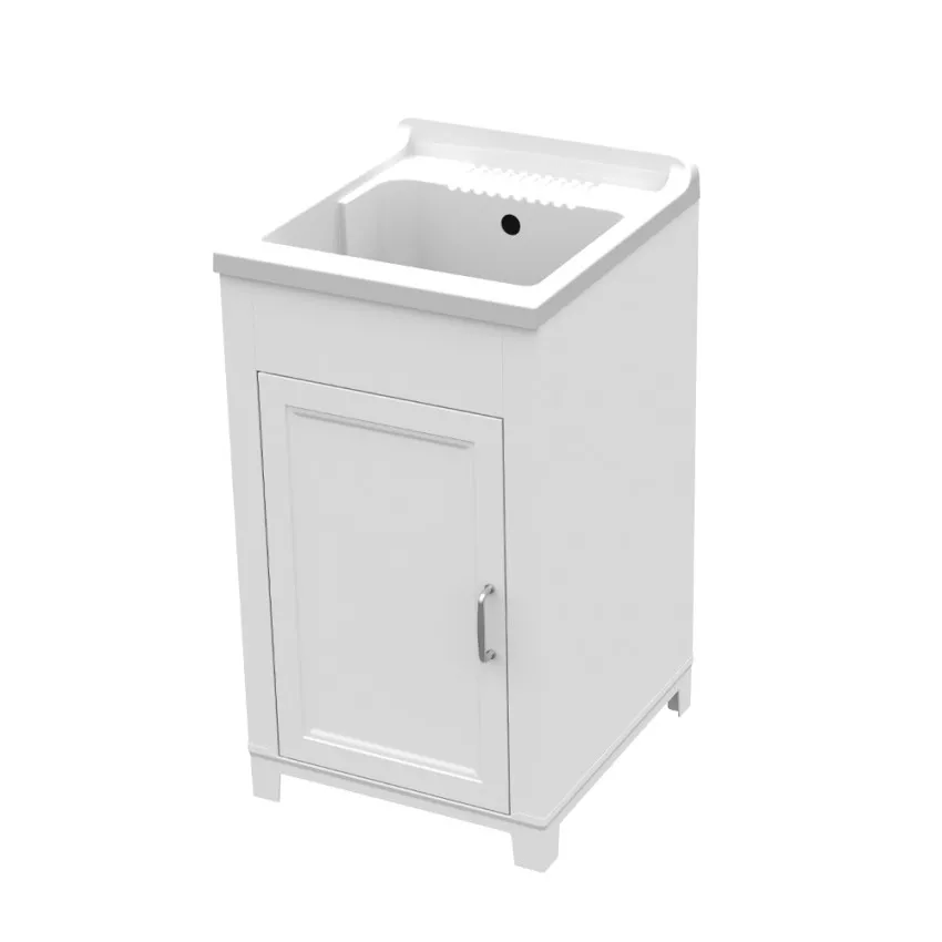 Meuble de buanderie avec évier 1 porte en résine 45x50cm Mong Promotion Meuble de buanderie avec évier 1 porte en résine 45x50cm Mong Promotion
