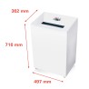 Destructeur de documents à bandes 3,9 mm pour bureau Pure 530 HSM Caractéristiques