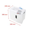 Destructeur de documents pour bureau CD/DVD coupe 4,5 x 30 mm X5 Shredstar HSM Dimensions