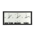 Horloge murale rectangulaire en verre dépoli et métal Fusi Orari Ceart Offre