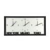 Horloge murale rectangulaire en verre dépoli et métal Fusi Orari Ceart Offre