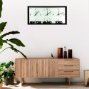 Horloge murale rectangulaire en verre dépoli et métal Fusi Orari Ceart Promotion