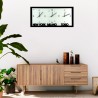 Horloge murale rectangulaire en verre dépoli et métal Fusi Orari Ceart Promotion