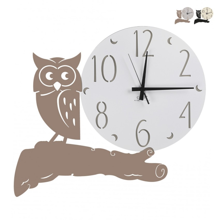 Horloge murale ronde moderne artisanale en métal Gufo Ceart Vente Horloge murale ronde moderne artisanale en métal Gufo Ceart Vente