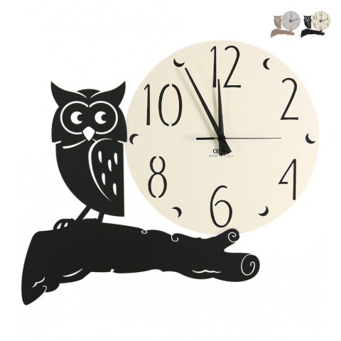 Horloge murale ronde moderne artisanale en métal Gufo Ceart Promotion