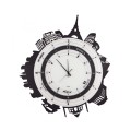 Horloge murale ronde moderne en verre et métal Città Ceart Promotion