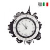 Horloge murale ronde moderne en verre et métal Città Ceart Offre