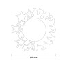 Horloge murale ronde artisanale en métal Sole e Stelle Ceart Modèle