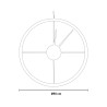 Horloge murale ronde 90 cm style moderne industriel Essenziale Ceart Achat