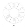 Horloge murale moderne classique industrielle ronde 80cm Ruota Ceart 