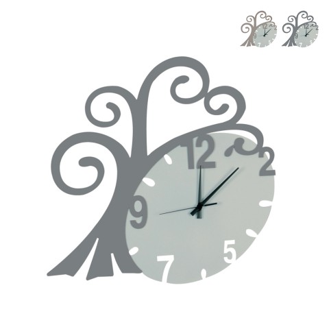 Horloge murale moderne artisanale en métal Ramo Della Vita Ceart Promotion