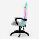 Chaise de jeu blanc fauteuil de massage ergonomique inclinable à LED Pixy Plus Choix