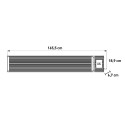 Radiateur infrarouge chauffant Wi-Fi via application smartphone 2400W Kontat L Dimensions