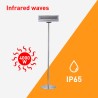 Chauffage sur pied 2 lampes infrarouges extérieur Heat Offre