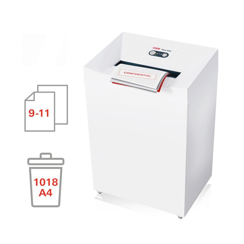 Destructeur de documents professionnel bureau 1,9 x 15mm Pure 530 HSM Promotion Destructeur de documents professionnel bureau 1,9 x 15mm Pure 530 HSM Promotion