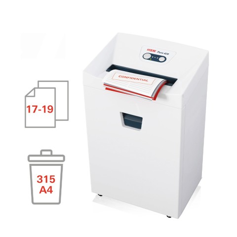 Destructeur de documents professionnel 3,9 mm CD/DVD pour bureau Pure 420 HSM Promotion