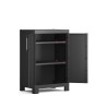 Armoire noire polyvalente garage 2 étagères ajustables Detroit Basso Keter Offre