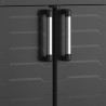 Armoire noire polyvalente garage 2 étagères ajustables Detroit Basso Keter Remises