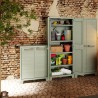 Armoire de jardin extérieure 2 étagères Planet Outdoor Basso Keter Remises