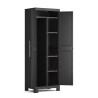 Armoire à balais noire 3 étagères réglables polyvalente Detroit Keter Promotion