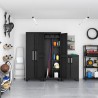 Armoire à balais noire 3 étagères réglables polyvalente Detroit Keter Remises