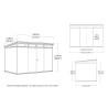 Abri de jardin en résine 342x218x226 cm Artisan 11x7 Keter K241739 Caractéristiques