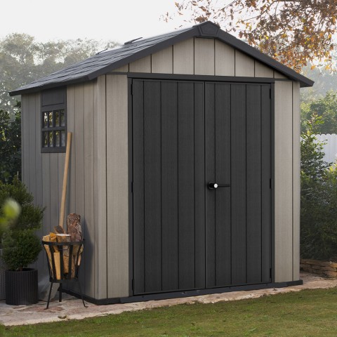 Abri de jardin résine PVC 230x223x242cm Oakland 757 Keter K224432 Promotion