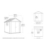 Abri de jardin résine PVC 230x223x242cm Oakland 757 Keter K224432 Choix