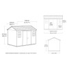 Abri de jardin en résine extra large 350x229x254 cm Oakland Keter 1175SD K230167 Réductions