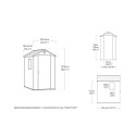Abri de jardin effet bois naturel en résine PVC 125x184x205cm Darwin 4x6 Keter 