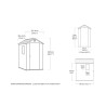 Abri de jardin effet bois naturel en résine PVC 125x184x205cm Darwin 4x6 Keter 