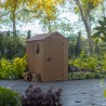 Abri de jardin effet bois naturel en résine PVC 125x184x205cm Darwin 4x6 Keter 