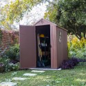 Abri de jardin effet bois naturel en résine PVC 125x184x205cm Darwin 4x6 Keter 