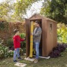 Abri de jardin effet bois naturel en résine PVC 125x184x205cm Darwin 4x6 Keter 
