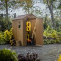 Abri de jardin effet bois naturel en résine PVC 125x184x205cm Darwin 4x6 Keter 