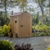 Abri de jardin effet bois naturel en résine PVC 125x184x205cm Darwin 4x6 Keter 