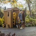 Abri de jardin effet bois naturel en résine PVC 125x184x205cm Darwin 4x6 Keter 