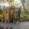 Abri de jardin effet bois naturel en résine PVC 125x184x205cm Darwin 4x6 Keter 