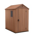 Abri de jardin effet bois naturel en résine PVC 125x184x205cm Darwin 4x6 Keter Réductions
