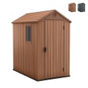 Abri de jardin effet bois naturel en résine PVC 125x184x205cm Darwin 4x6 Keter Promotion