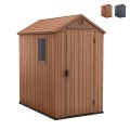 Abri de jardin effet bois naturel en résine PVC 125x184x205cm Darwin 4x6 Keter Promotion