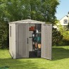 Abri de jardin en résine avec étagères 178x195,5x208cm Factor 6x6 Keter K209872 Promotion