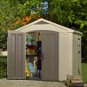 Abri de jardin extérieur avec étagères 256,5x182x243cm Factor 8x6 Keter K209871 Réductions