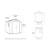 Abri de jardin extérieur avec étagères 256,5x182x243cm Factor 8x6 Keter K209871 Caractéristiques