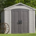Abri de jardin en résine avec étagères 256,4x331,5x243cm Factor 8x11 Keter K209876 Promotion